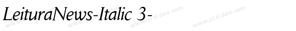 LeituraNews-Italic 3字体转换